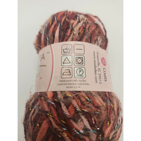 Moda Dea Gleam Yarn Fire Agate Bulky 5 Mohair Blend Novelty 50g 76 yds Skein - Picture 4 of 8